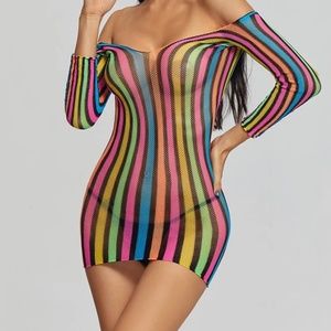 Colorful mesh body stocking